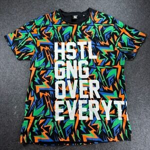 Hustle Gang Over Everything Graphic Print T Shirt, Geometric‎ Design, 4X